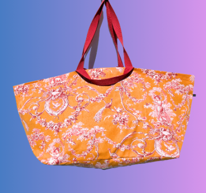 Toile daE Jouy orange-pink